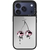 image:imageCASETiFY for iPhone 17 Case  Metallic Glaze MagSafe Compatible  ScratchResistant  Reflective  49 ft Drop Protection  Audio Cassette  Silver On BlackColored Melting Cherry