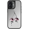 image:imageCASETiFY for iPhone 17 Case  Metallic Glaze MagSafe Compatible  ScratchResistant  Reflective  49 ft Drop Protection  Audio Cassette  Silver On BlackColored Melting Cherry