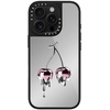 image:imageCASETiFY for iPhone 17 Case  Metallic Glaze MagSafe Compatible  ScratchResistant  Reflective  49 ft Drop Protection  Audio Cassette  Silver On BlackColored Melting Cherry