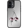 image:imageCASETiFY for iPhone 17 Case  Metallic Glaze MagSafe Compatible  ScratchResistant  Reflective  49 ft Drop Protection  Audio Cassette  Silver On BlackColored Melting Cherry