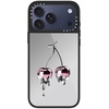 image:imageCASETiFY for iPhone 17 Case  Metallic Glaze MagSafe Compatible  ScratchResistant  Reflective  49 ft Drop Protection  Audio Cassette  Silver On BlackColored Melting Cherry