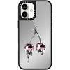 image:imageCASETiFY for iPhone 17 Case  Metallic Glaze MagSafe Compatible  ScratchResistant  Reflective  49 ft Drop Protection  Audio Cassette  Silver On BlackColored Melting Cherry