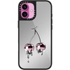image:imageCASETiFY for iPhone 17 Case  Metallic Glaze MagSafe Compatible  ScratchResistant  Reflective  49 ft Drop Protection  Audio Cassette  Silver On BlackColored Melting Cherry
