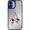image:imageCASETiFY for iPhone 17 Case  Metallic Glaze MagSafe Compatible  ScratchResistant  Reflective  49 ft Drop Protection  Audio Cassette  Silver On BlackColored Melting Cherry