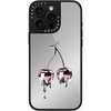 image:imageCASETiFY for iPhone 17 Case  Metallic Glaze MagSafe Compatible  ScratchResistant  Reflective  49 ft Drop Protection  Audio Cassette  Silver On BlackColored Melting Cherry