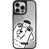 image:imageCASETiFY for iPhone 17 Case  Metallic Glaze MagSafe Compatible  ScratchResistant  Reflective  49 ft Drop Protection  Audio Cassette  Silver On BlackDOG LOVES COFFEE