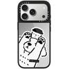 image:imageCASETiFY for iPhone 17 Case  Metallic Glaze MagSafe Compatible  ScratchResistant  Reflective  49 ft Drop Protection  Audio Cassette  Silver On BlackDOG LOVES COFFEE