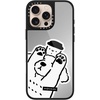 image:imageCASETiFY for iPhone 17 Case  Metallic Glaze MagSafe Compatible  ScratchResistant  Reflective  49 ft Drop Protection  Audio Cassette  Silver On BlackDOG LOVES COFFEE
