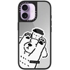 image:imageCASETiFY for iPhone 17 Case  Metallic Glaze MagSafe Compatible  ScratchResistant  Reflective  49 ft Drop Protection  Audio Cassette  Silver On BlackDOG LOVES COFFEE