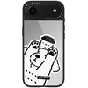 image:imageCASETiFY for iPhone 17 Case  Metallic Glaze MagSafe Compatible  ScratchResistant  Reflective  49 ft Drop Protection  Audio Cassette  Silver On BlackDOG LOVES COFFEE