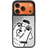 image:imageCASETiFY for iPhone 17 Case  Metallic Glaze MagSafe Compatible  ScratchResistant  Reflective  49 ft Drop Protection  Audio Cassette  Silver On BlackDOG LOVES COFFEE