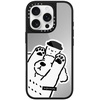 image:imageCASETiFY for iPhone 17 Case  Metallic Glaze MagSafe Compatible  ScratchResistant  Reflective  49 ft Drop Protection  Audio Cassette  Silver On BlackDOG LOVES COFFEE