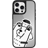 image:imageCASETiFY for iPhone 17 Case  Metallic Glaze MagSafe Compatible  ScratchResistant  Reflective  49 ft Drop Protection  Audio Cassette  Silver On BlackDOG LOVES COFFEE