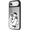 image:imageCASETiFY for iPhone 17 Case  Metallic Glaze MagSafe Compatible  ScratchResistant  Reflective  49 ft Drop Protection  Audio Cassette  Silver On BlackDOG LOVES COFFEE