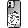 image:imageCASETiFY for iPhone 17 Case  Metallic Glaze MagSafe Compatible  ScratchResistant  Reflective  49 ft Drop Protection  Audio Cassette  Silver On BlackDOG LOVES COFFEE
