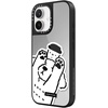 image:imageCASETiFY for iPhone 17 Case  Metallic Glaze MagSafe Compatible  ScratchResistant  Reflective  49 ft Drop Protection  Audio Cassette  Silver On BlackDOG LOVES COFFEE