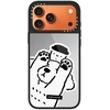 image:imageCASETiFY for iPhone 17 Case  Metallic Glaze MagSafe Compatible  ScratchResistant  Reflective  49 ft Drop Protection  Audio Cassette  Silver On BlackDOG LOVES COFFEE