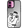 image:imageCASETiFY for iPhone 17 Case  Metallic Glaze MagSafe Compatible  ScratchResistant  Reflective  49 ft Drop Protection  Audio Cassette  Silver On BlackDOG LOVES COFFEE