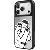 image:imageCASETiFY for iPhone 17 Case  Metallic Glaze MagSafe Compatible  ScratchResistant  Reflective  49 ft Drop Protection  Audio Cassette  Silver On BlackDOG LOVES COFFEE
