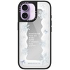 image:imageCASETiFY for iPhone 17 Case  Metallic Glaze MagSafe Compatible  ScratchResistant  Reflective  49 ft Drop Protection  Audio Cassette  Silver On BlackFirst Snow