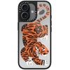 image:imageCASETiFY for iPhone 17 Case  Metallic Glaze MagSafe Compatible  ScratchResistant  Reflective  49 ft Drop Protection  Audio Cassette  Silver On BlackFierce Tiger