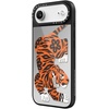 image:imageCASETiFY for iPhone 17 Case  Metallic Glaze MagSafe Compatible  ScratchResistant  Reflective  49 ft Drop Protection  Audio Cassette  Silver On BlackFierce Tiger