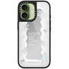 image:imageCASETiFY for iPhone 17 Case  Metallic Glaze MagSafe Compatible  ScratchResistant  Reflective  49 ft Drop Protection  Audio Cassette  Silver On BlackFirst Snow