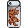 image:imageCASETiFY for iPhone 17 Case  Metallic Glaze MagSafe Compatible  ScratchResistant  Reflective  49 ft Drop Protection  Audio Cassette  Silver On BlackFierce Tiger