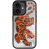 image:imageCASETiFY for iPhone 17 Case  Metallic Glaze MagSafe Compatible  ScratchResistant  Reflective  49 ft Drop Protection  Audio Cassette  Silver On BlackFierce Tiger