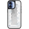 image:imageCASETiFY for iPhone 17 Case  Metallic Glaze MagSafe Compatible  ScratchResistant  Reflective  49 ft Drop Protection  Audio Cassette  Silver On BlackFirst Snow