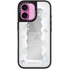 image:imageCASETiFY for iPhone 17 Case  Metallic Glaze MagSafe Compatible  ScratchResistant  Reflective  49 ft Drop Protection  Audio Cassette  Silver On BlackFirst Snow
