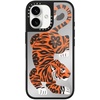 image:imageCASETiFY for iPhone 17 Case  Metallic Glaze MagSafe Compatible  ScratchResistant  Reflective  49 ft Drop Protection  Audio Cassette  Silver On BlackFierce Tiger