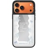 image:imageCASETiFY for iPhone 17 Case  Metallic Glaze MagSafe Compatible  ScratchResistant  Reflective  49 ft Drop Protection  Audio Cassette  Silver On BlackFirst Snow