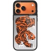 image:imageCASETiFY for iPhone 17 Case  Metallic Glaze MagSafe Compatible  ScratchResistant  Reflective  49 ft Drop Protection  Audio Cassette  Silver On BlackFierce Tiger