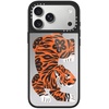 image:imageCASETiFY for iPhone 17 Case  Metallic Glaze MagSafe Compatible  ScratchResistant  Reflective  49 ft Drop Protection  Audio Cassette  Silver On BlackFierce Tiger