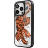 image:imageCASETiFY for iPhone 17 Case  Metallic Glaze MagSafe Compatible  ScratchResistant  Reflective  49 ft Drop Protection  Audio Cassette  Silver On BlackFierce Tiger