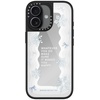image:imageCASETiFY for iPhone 17 Case  Metallic Glaze MagSafe Compatible  ScratchResistant  Reflective  49 ft Drop Protection  Audio Cassette  Silver On BlackFirst Snow