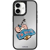 image:imageCASETiFY for iPhone 17 Case  Metallic Glaze MagSafe Compatible  ScratchResistant  Reflective  49 ft Drop Protection  Audio Cassette  Silver On BlackIm so busy
