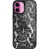 image:imageCASETiFY for iPhone 17 Case  Metallic Glaze MagSafe Compatible  ScratchResistant  Reflective  49 ft Drop Protection  Audio Cassette  Silver On BlackLace Pattern