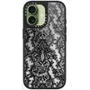 image:imageCASETiFY for iPhone 17 Case  Metallic Glaze MagSafe Compatible  ScratchResistant  Reflective  49 ft Drop Protection  Audio Cassette  Silver On BlackLace Pattern
