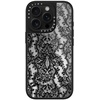 image:imageCASETiFY for iPhone 17 Case  Metallic Glaze MagSafe Compatible  ScratchResistant  Reflective  49 ft Drop Protection  Audio Cassette  Silver On BlackLace Pattern