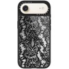 image:imageCASETiFY for iPhone 17 Case  Metallic Glaze MagSafe Compatible  ScratchResistant  Reflective  49 ft Drop Protection  Audio Cassette  Silver On BlackLace Pattern