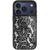 image:imageCASETiFY for iPhone 17 Case  Metallic Glaze MagSafe Compatible  ScratchResistant  Reflective  49 ft Drop Protection  Audio Cassette  Silver On BlackLace Pattern