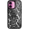 image:imageCASETiFY for iPhone 17 Case  Metallic Glaze MagSafe Compatible  ScratchResistant  Reflective  49 ft Drop Protection  Audio Cassette  Silver On BlackLace Pattern