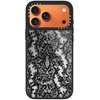 image:imageCASETiFY for iPhone 17 Case  Metallic Glaze MagSafe Compatible  ScratchResistant  Reflective  49 ft Drop Protection  Audio Cassette  Silver On BlackLace Pattern