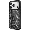 image:imageCASETiFY for iPhone 17 Case  Metallic Glaze MagSafe Compatible  ScratchResistant  Reflective  49 ft Drop Protection  Audio Cassette  Silver On BlackLace Pattern