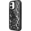 image:imageCASETiFY for iPhone 17 Case  Metallic Glaze MagSafe Compatible  ScratchResistant  Reflective  49 ft Drop Protection  Audio Cassette  Silver On BlackLace Pattern
