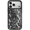 image:imageCASETiFY for iPhone 17 Case  Metallic Glaze MagSafe Compatible  ScratchResistant  Reflective  49 ft Drop Protection  Audio Cassette  Silver On BlackLace Pattern