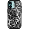 image:imageCASETiFY for iPhone 17 Case  Metallic Glaze MagSafe Compatible  ScratchResistant  Reflective  49 ft Drop Protection  Audio Cassette  Silver On BlackLace Pattern