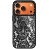 image:imageCASETiFY for iPhone 17 Case  Metallic Glaze MagSafe Compatible  ScratchResistant  Reflective  49 ft Drop Protection  Audio Cassette  Silver On BlackLace Pattern